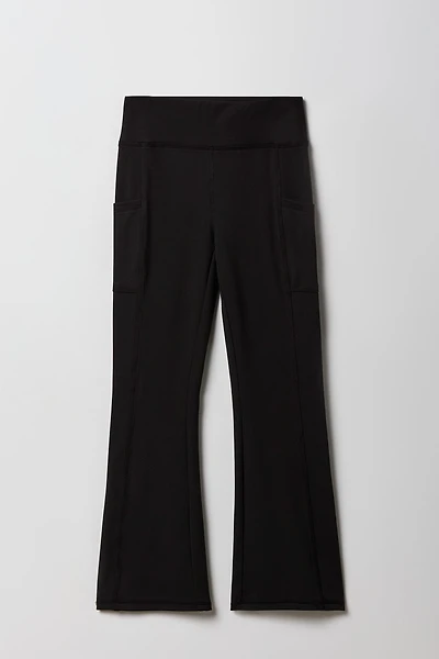 Girls Active Side Pocket Flare Pant