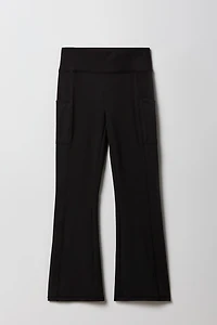 Girls Active Side Pocket Flare Pant