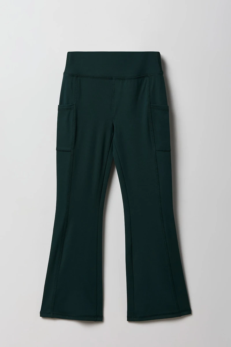 Girls Active Side Pocket Flare Pant