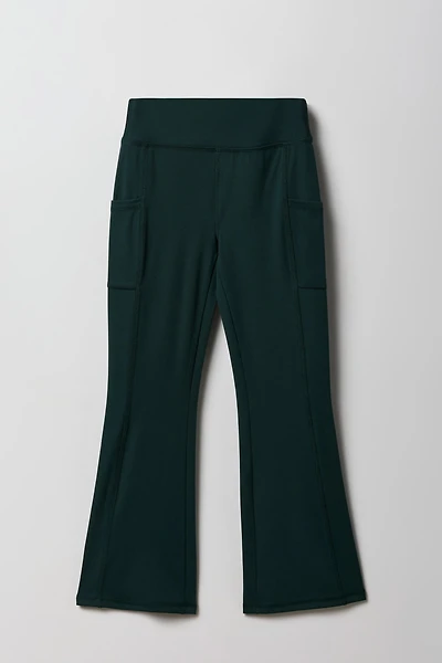 Girls Active Side Pocket Flare Pant