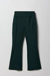 Girls Active Side Pocket Flare Pant