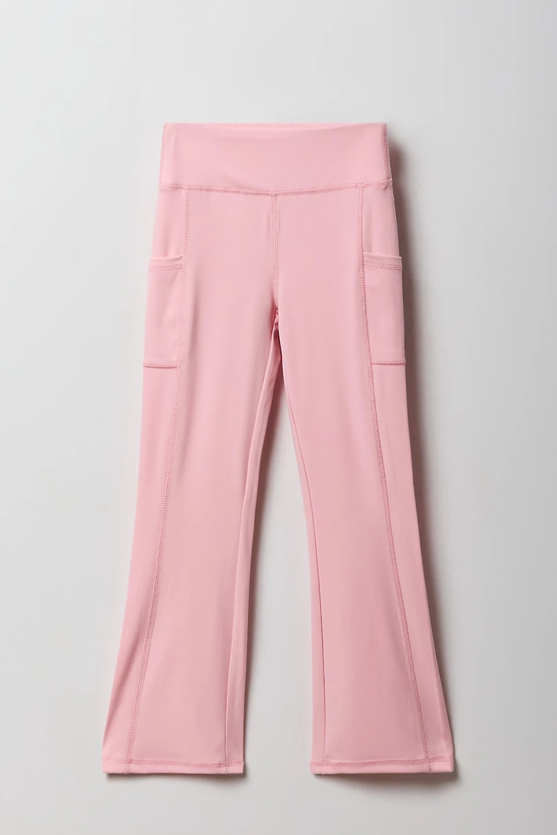 Girls Active Side Pocket Flare Pant