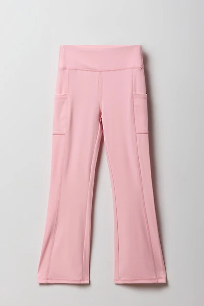 Girls Active Side Pocket Flare Pant