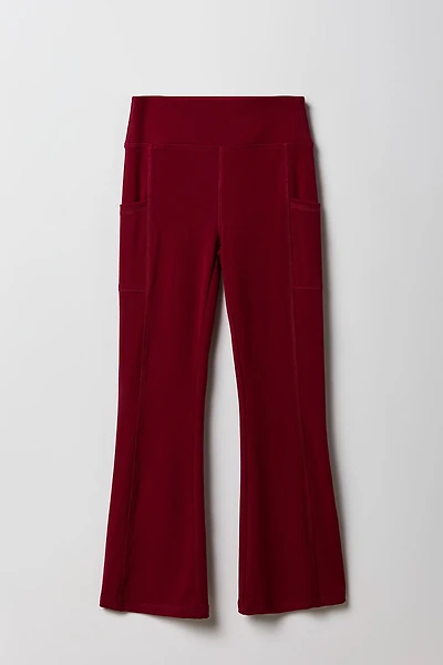 Pantalon à jambe évasée et poche latérale Active pour filles