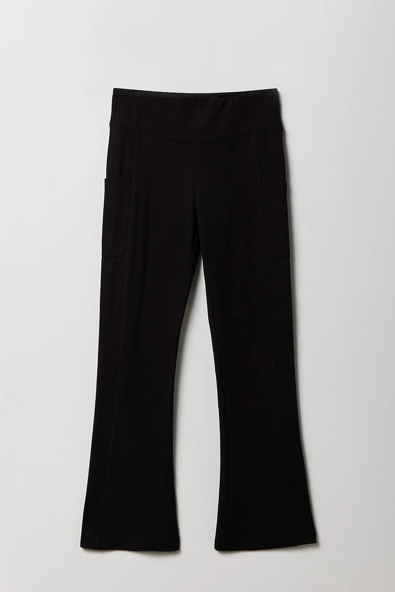 Girls Active Side Pocket Flare Pant