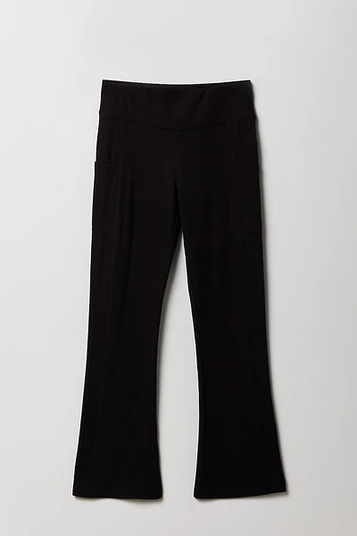 Girls Active Side Pocket Flare Pant