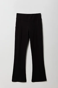 Girls Active Side Pocket Flare Pant