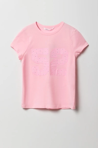 T-shirt à imprimé 52 avec pierres du Rhin pour fille