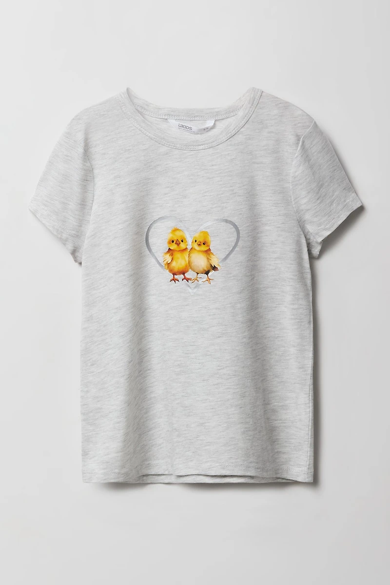 Girls Cute Animal Graphic T-Shirt