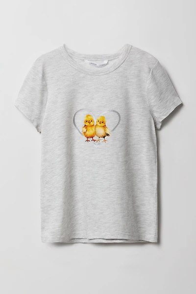 Girls Cute Animal Graphic T-Shirt