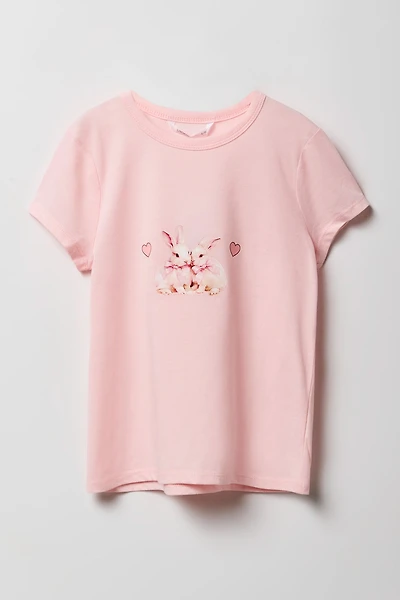 T-shirt à imprimé Cute Animal pour filles