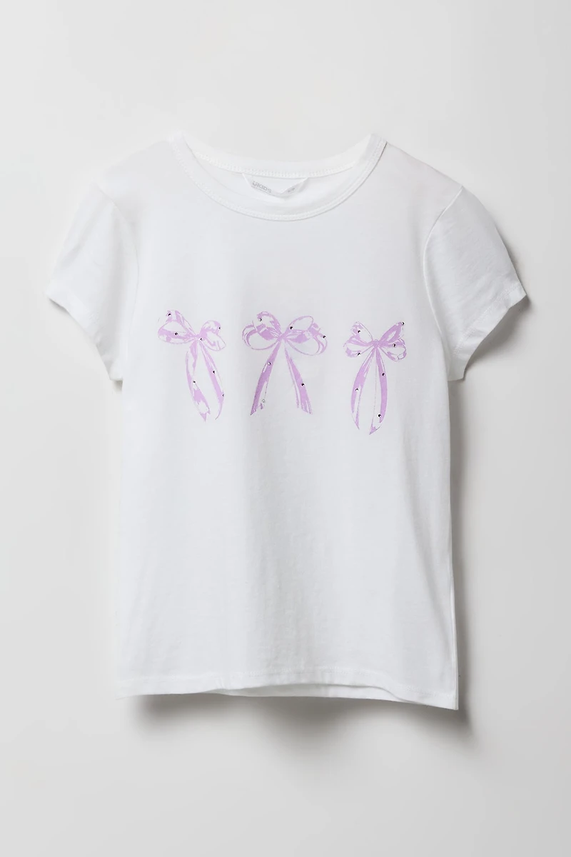 T-shirt à motif en pierres du Rhin pour filles