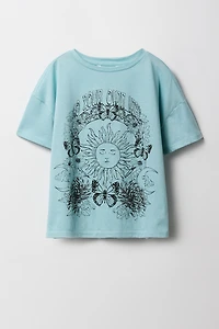 Girls Oversized Cosmic Graphic T-Shirt