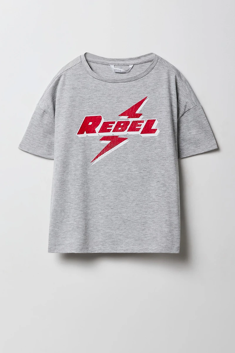 T-shirt surdimensionné à motif en pierres du Rhin pour filles
