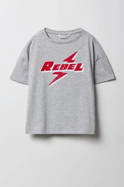 T-shirt surdimensionné à motif en pierres du Rhin pour filles