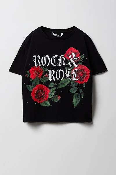 T-shirt surdimensionné à motif en pierres du Rhin pour filles
