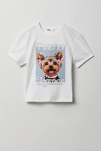 T-shirt à imprimé avec pierres du Rhin pour fille