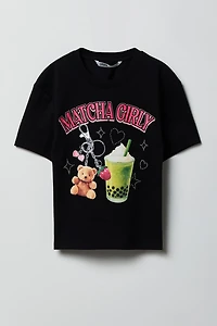 Girls Luxe Heavy Cotton Graphic T-Shirt