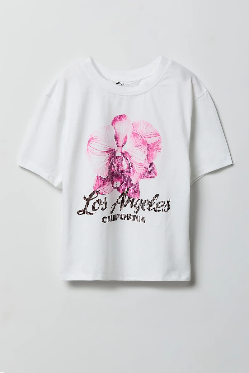 T-shirt fleuri pour fille