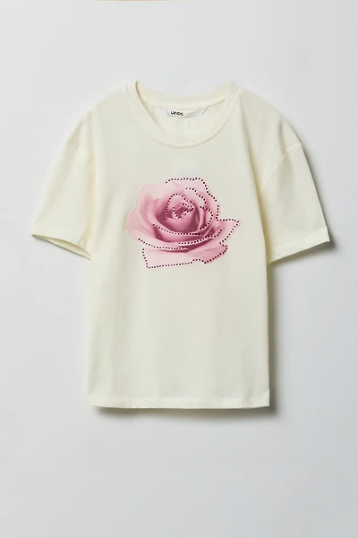 Girls Floral Graphic T-Shirt