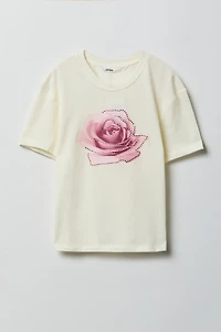 Girls Floral Graphic T-Shirt
