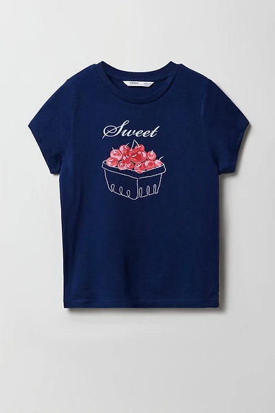 T-shirt à imprimé Sweet pour filles