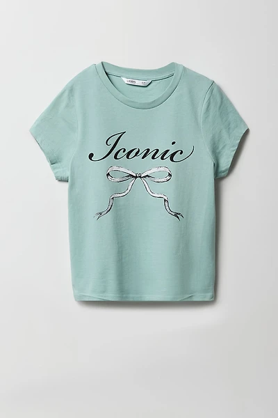 T-shirt à imprimé Iconic pour filles