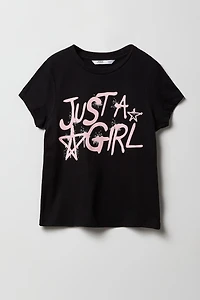 T-shirt a imprimé just Girl pour filles