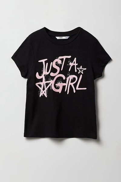 Girls Just a Girl Graphic T-Shirt