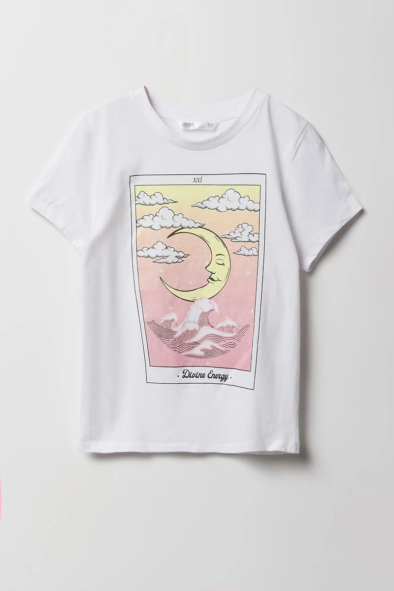 T-shirt à imprimé Divine Energy pour fille