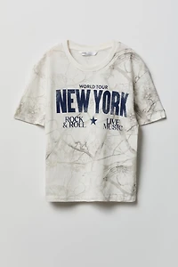 Girls New York Graphic Camo T-Shirt