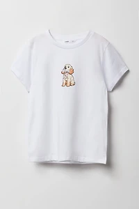 Girls Doggy & Bone Graphic T-Shirt