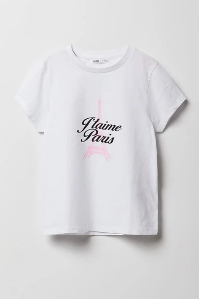 T-shirt à imprimé Paris pour filles