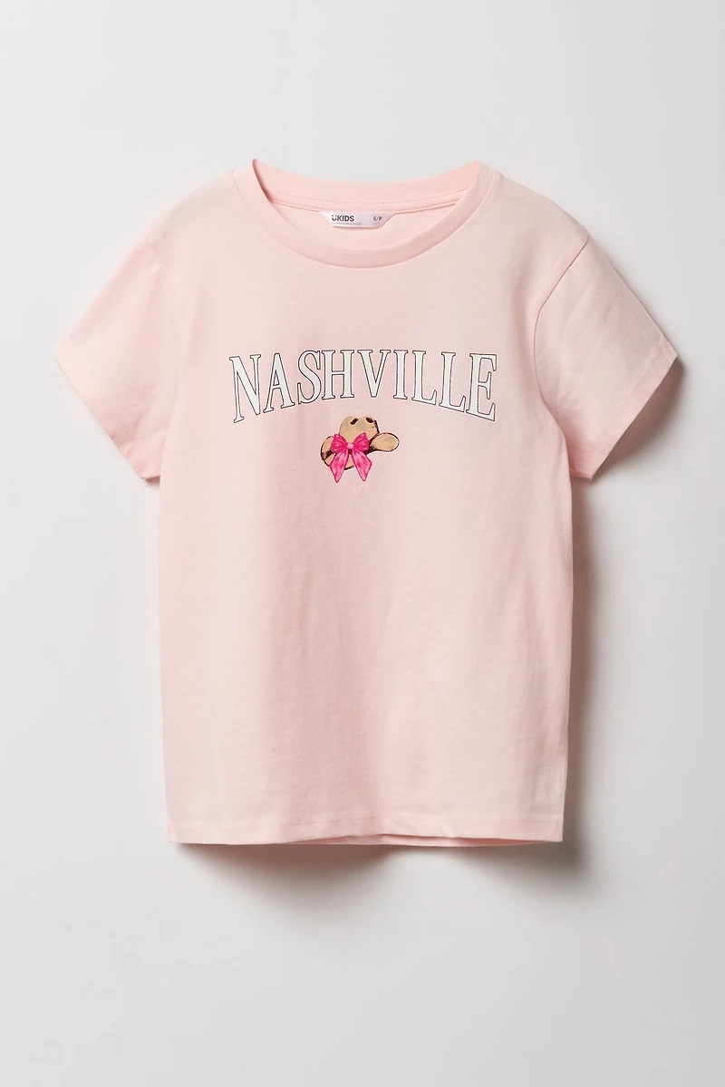 T-shirt à imprimé Nashville pour filles