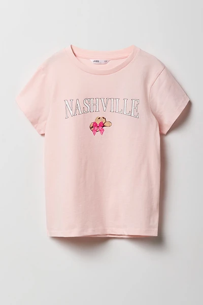 T-shirt à imprimé Nashville pour filles