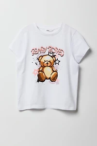 T-shirt à imprimé Beary Bored pour fille