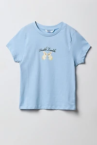 T-shirt à imprimé Double Trouble pour fille