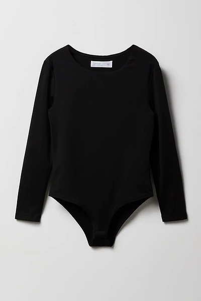 Maillot lisse à manche longue pour filles