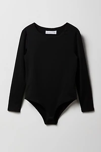 Maillot lisse à manche longue pour filles