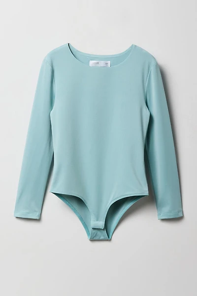 Maillot lisse à manche longue pour filles