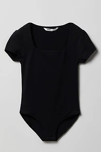 Girls Contour Square Neckline Bodysuit