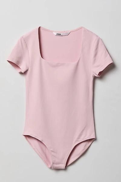 Girls Contour Square Neckline Bodysuit