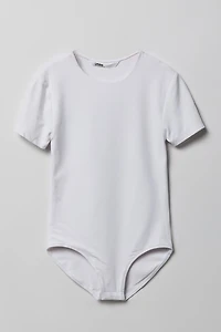 Maillot ras du cou profilé pour fille
