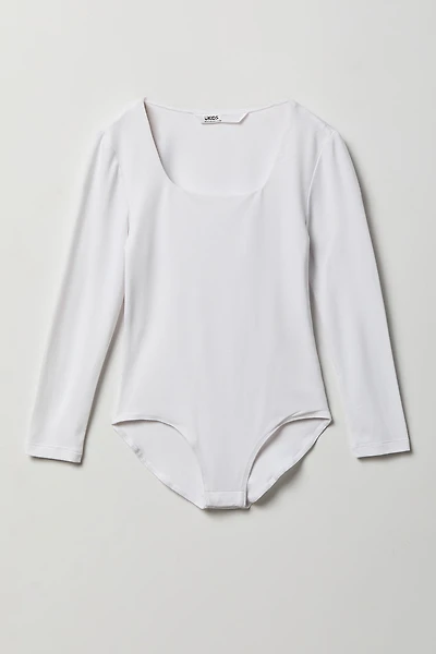 Maillot profilé à manches longues avec encolure dégagée pour fille