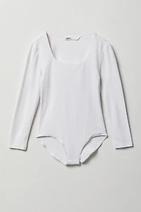 Maillot profilé à manches longues avec encolure dégagée pour fille