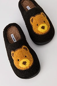 Girls Bear Sherpa Slipper