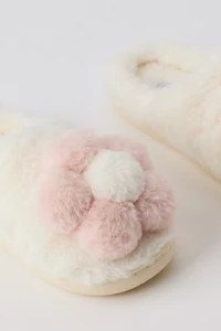 Pantoufles Fleur 3D pour fille