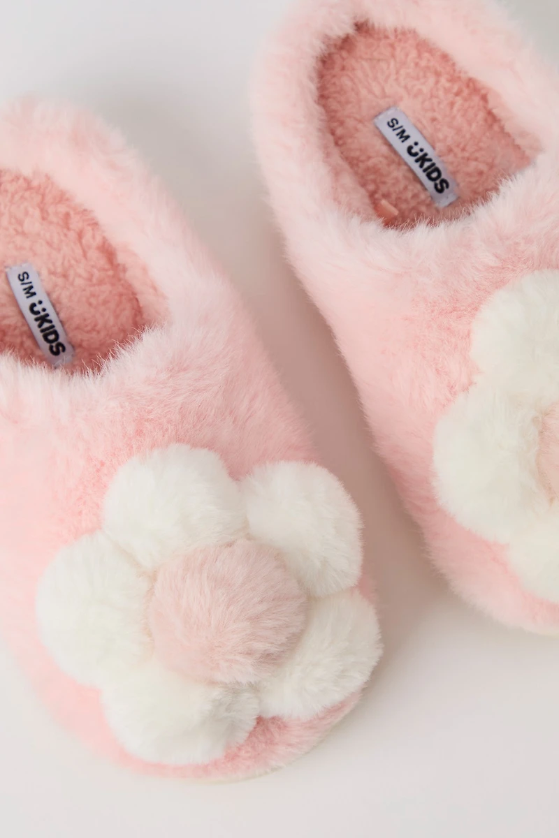 Pantoufles Fleur 3D pour fille