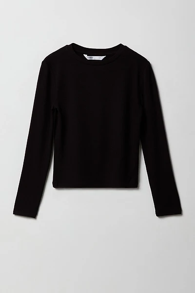 Girls Ribbed Long Sleeve Top