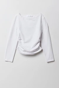 Girls Contour Side Cinched Long Sleeve Top
